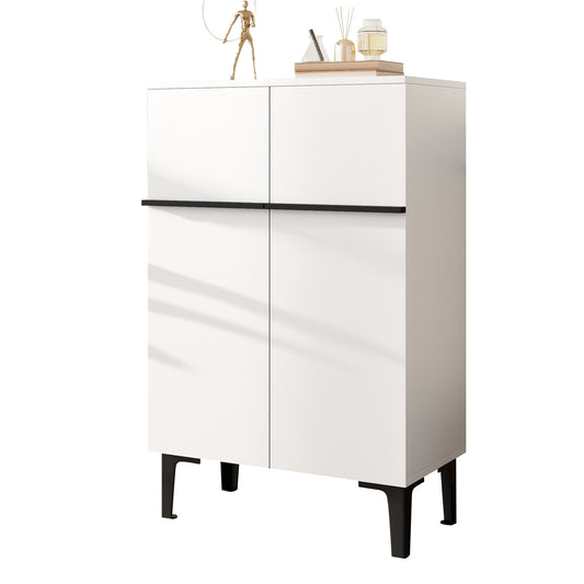 Gigab2b original image - Moderner Schuhschrank mit Doppeltüren, großem Stauraum und verstellbaren Einlegeböden – Praktischer Aufbewahrungsschrank für den Eingangsbereich, Platzsparendes Design 95×60×34,5 cm