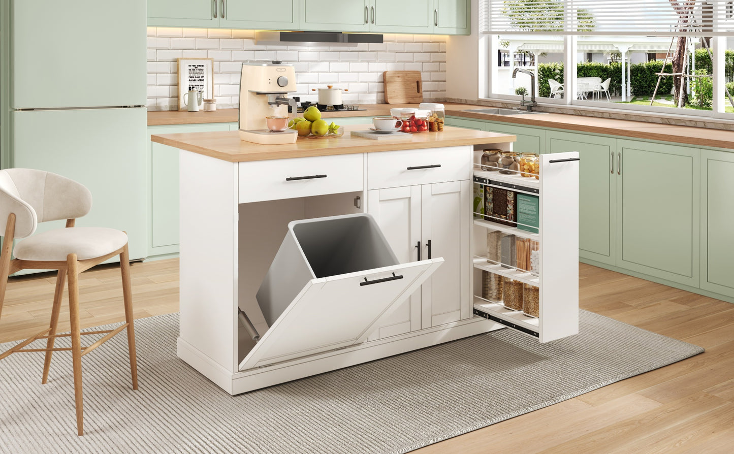 Rolling Cake Island with Foldable Worktop and Cabinet Storage