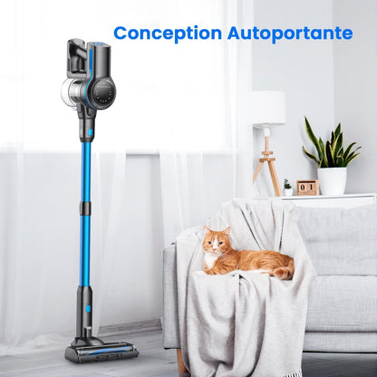 Cordless Stick Vacuum Cleaner with LED Display and Soft Roller Brush