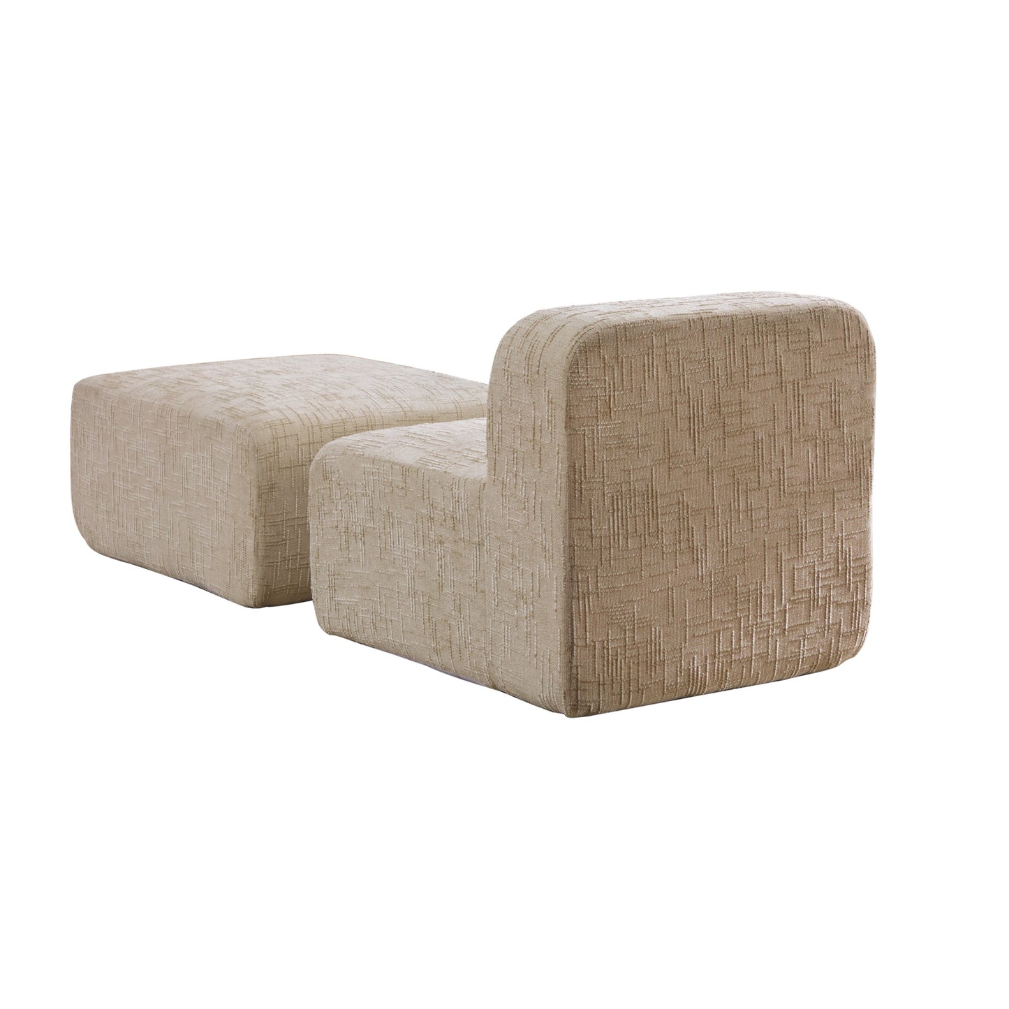 Modulares Kompressionssofa aus Chenille-Stoff, gefüllt mit 30D hochelastischem Schaumstoff. Leicht zu bewegen und mit rutschfestem Boden, ideal für Wohnzimmer und andere Räume-Light Khaki