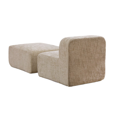 Modulares Kompressionssofa aus Chenille-Stoff, gefüllt mit 30D hochelastischem Schaumstoff. Leicht zu bewegen und mit rutschfestem Boden, ideal für Wohnzimmer und andere Räume-Light Khaki