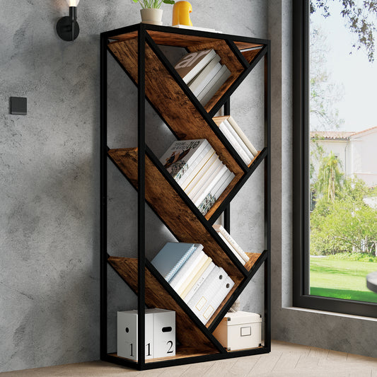 80×35×160 cm Baum-Regal-Standregal 8 Ebenen, Eckregal platzsparend, Aufbewahrungsregal für Schlafzimmer, Wohnzimmer, Homeoffice,stabil, anti-Kipp,Bücherregal, Regal