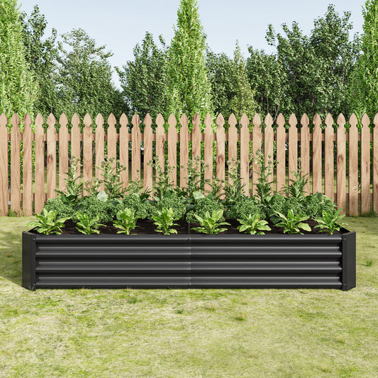 Gigab2b original image - Hochbeet Metall Pflanzenbeet, Hochbeete für Garten aus robustem Stahlblech mit stabilem Design, Rostschutz und Langer Haltbarkeit, Hochbeet Bausatz ohne Boden, Ideal für Gemüse, Kräuter & Blumen Anthr