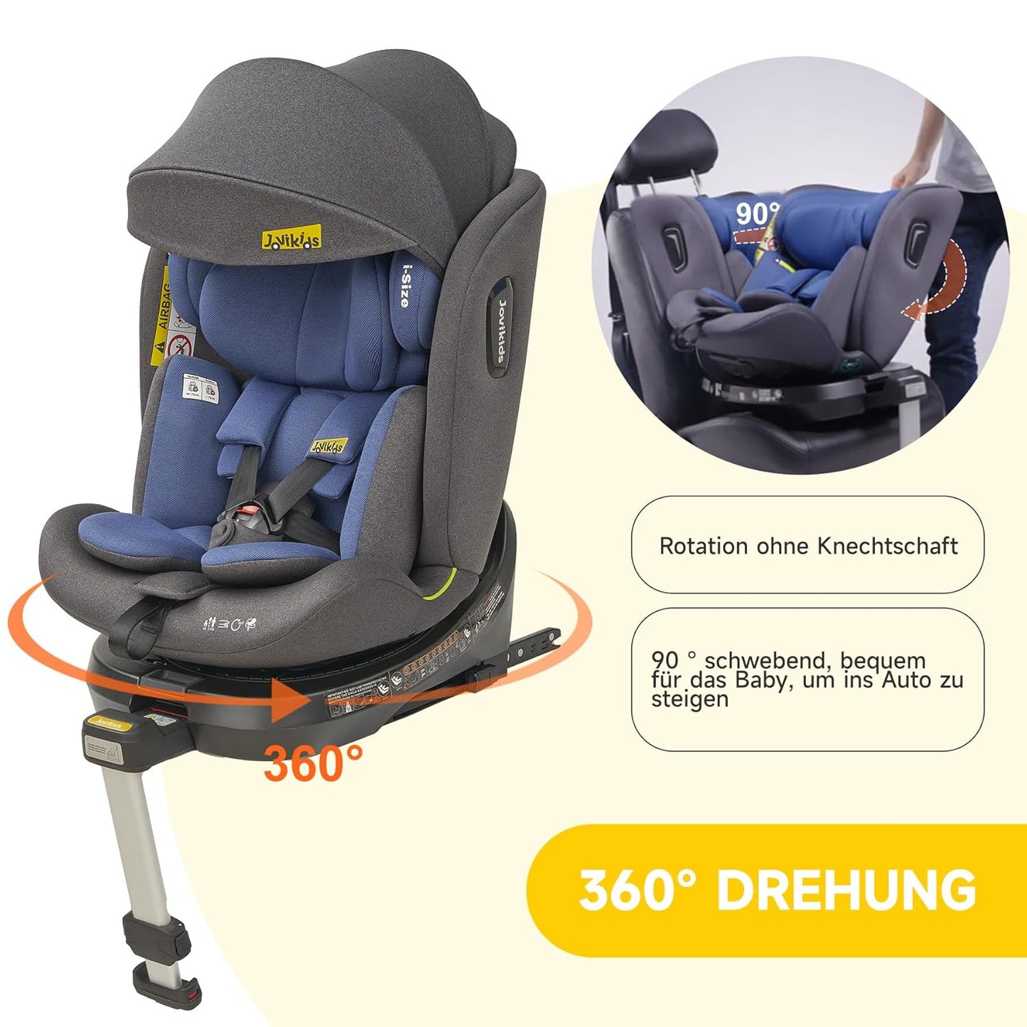 Jovikids 360 Swivel Child Seat with ISOFIX