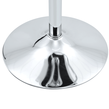 Barhocker höhenverstellbar 62-83cm, 360° drehbarer Barstuhl mit Rückenlehne & Fußstütze, Ergonomischer Küchenhocker aus weißem Kunstleder, belastbar bis 136kg, Chrom-Finish