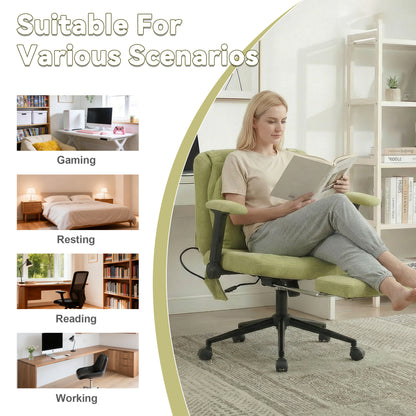 Ergonomic Swivel Office Chair with Adjustable Height and Footrest