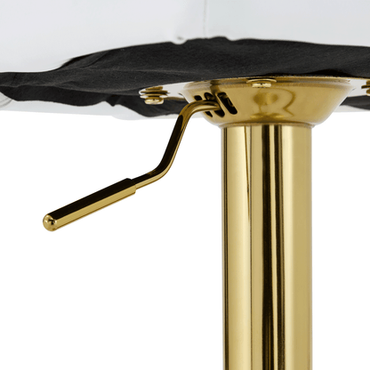 Ergonomic Height-Adjustable Swivel Bar Stool with Backrest and Footrests