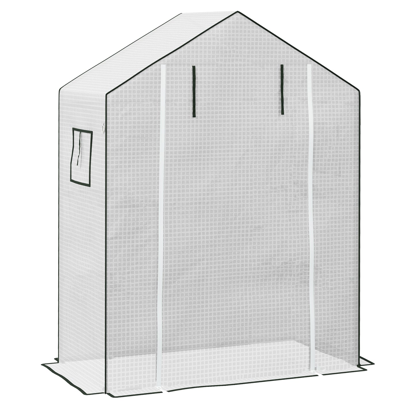 Gigab2b original image - Ersatzfolie PE-Folie Ersatzabdeckung mit UV-Schutz, Rolltür, Seitenfenster, Gewächshausfolie für Treibhaus, Tomatenhaus, 140 x 73 x 190 cm, Weiß