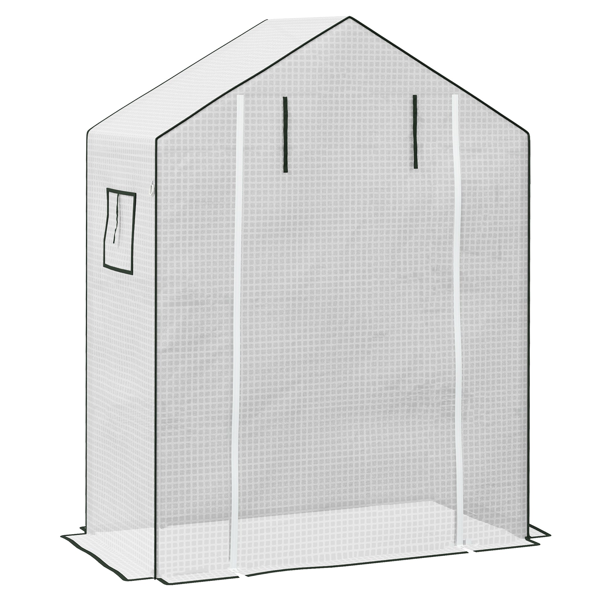 Gigab2b original image - Ersatzfolie PE-Folie Ersatzabdeckung mit UV-Schutz, Rolltür, Seitenfenster, Gewächshausfolie für Treibhaus, Tomatenhaus, 140 x 73 x 190 cm, Weiß