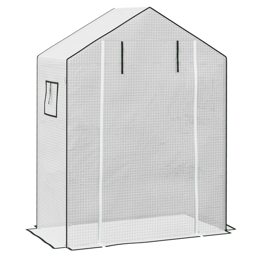 Gigab2b original image - Ersatzfolie PE-Folie Ersatzabdeckung mit UV-Schutz, Rolltür, Seitenfenster, Gewächshausfolie für Treibhaus, Tomatenhaus, 140 x 73 x 190 cm, Weiß