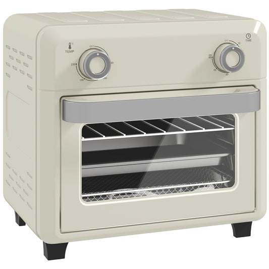 Gigab2b original image - Minibackofen mit Umluft 10L 2 in 1 Mini Ofen mit Ofenrost, Backblech und Krümelblech, 80 °C-230 °C Heißluftfritteuse mit Touch-Screen, Timer, Innenbeleuchtung, 1000W, Edelstahl