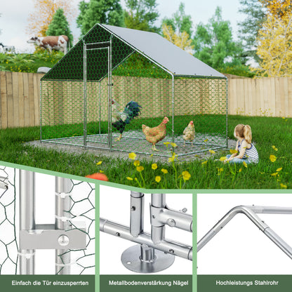 Waterproof Chicken Coop and Run with Safety Lock