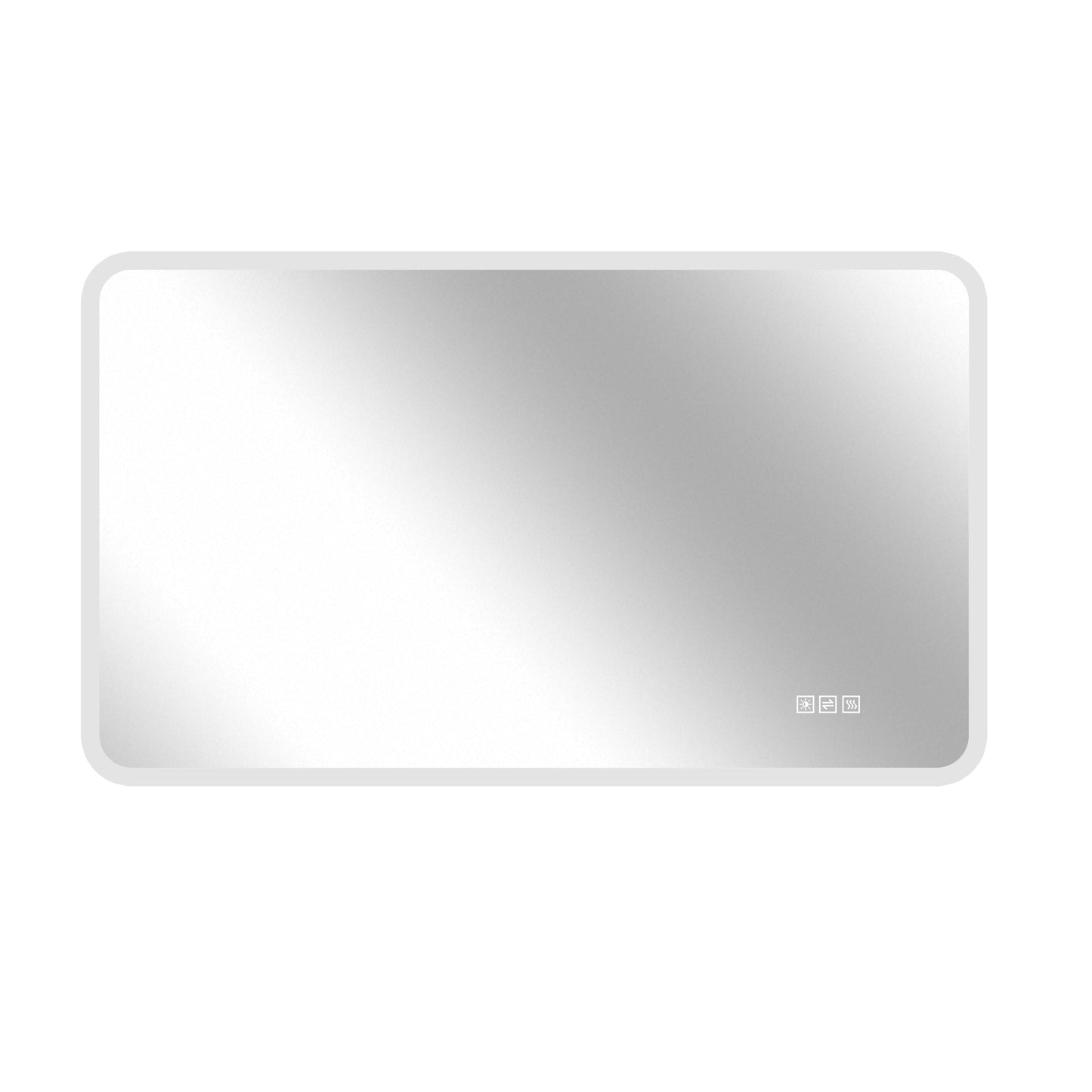 60×120cm LED Badezimmerspiegel mit Milchglasrand, Frontbeleuchtung, Anti-Beschlag, 3 Lichtfarben, Stufenlos Dimmbar, Memory-Funktion, Horizontal & Vertikal Montierbar, IP44 Wasserdicht