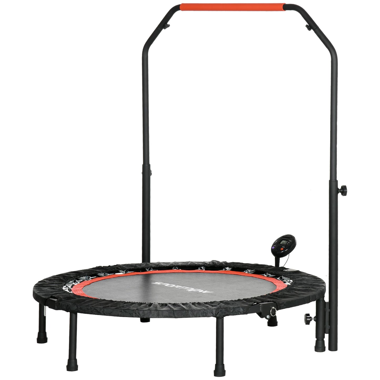Gigab2b original image - Mini-Trampolin mit LCD-Monitor 102 cm Fitness-Trampolin, 4-fach höhenverstellbarer Haltegriff bis 100 kg für effektives Training