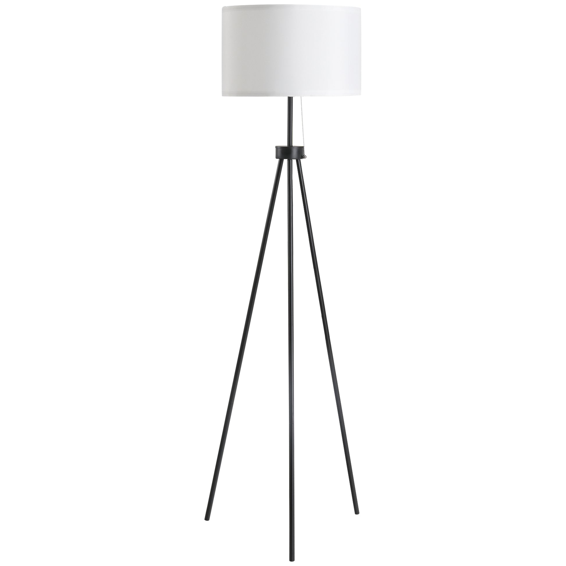 Gigab2b original image - Stehlampe Moderne Standleuchte E27, Stahl & Polyester, Schwarz & Weiß, 37x37x152cm, stilvolle Beleuchtung für Wohnzimmer & Schlafzimmer