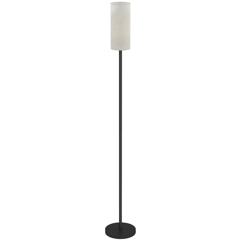 Gigab2b original image - Stehlampe, Stehleuchte mit Lampenschirm aus Stoff, E27 Fassung, Standlampe Standleuchte mit Fußschalter für Wohnzimmer, Schlafzimmer, exkl. Leuchtmittel, Black