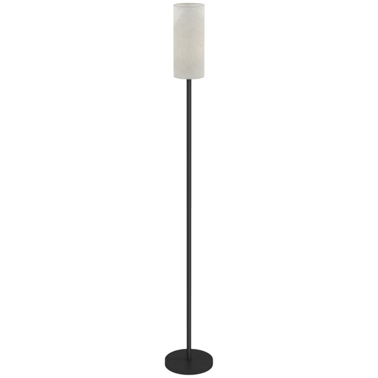 Gigab2b original image - Stehlampe, Stehleuchte mit Lampenschirm aus Stoff, E27 Fassung, Standlampe Standleuchte mit Fußschalter für Wohnzimmer, Schlafzimmer, exkl. Leuchtmittel, Black