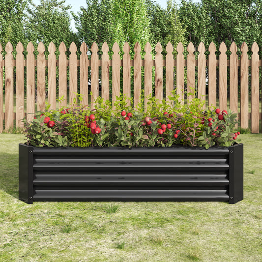 Gigab2b original image - Hochbeet Metall Pflanzenbeet, Hochbeete für Garten aus robustem Stahlblech mit stabilem Design, Rostschutz und Langer Haltbarkeit, Hochbeet Bausatz ohne Boden, Ideal für Gemüse, Kräuter & Blumen Anthr