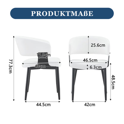 Mid-Century Modern Dining Chair Set (2-Pack) - Retro Bucket Style