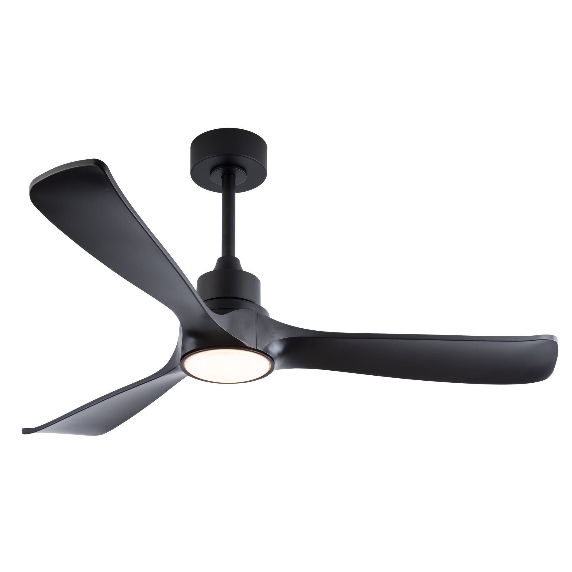 52-Zoll schwarzer Deckenventilator mit Licht und Fernbedienung, reversiblem DC-Motor, 3 Farbtemperaturen, moderner Deckenventilator mit Licht für Innen- und Außenbereich, geeignet für Schlafzimmer, Wo