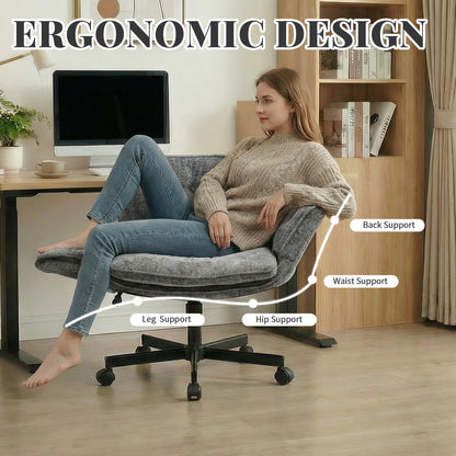 Ergonomic Swivel Office Chair with Casters for Home Office