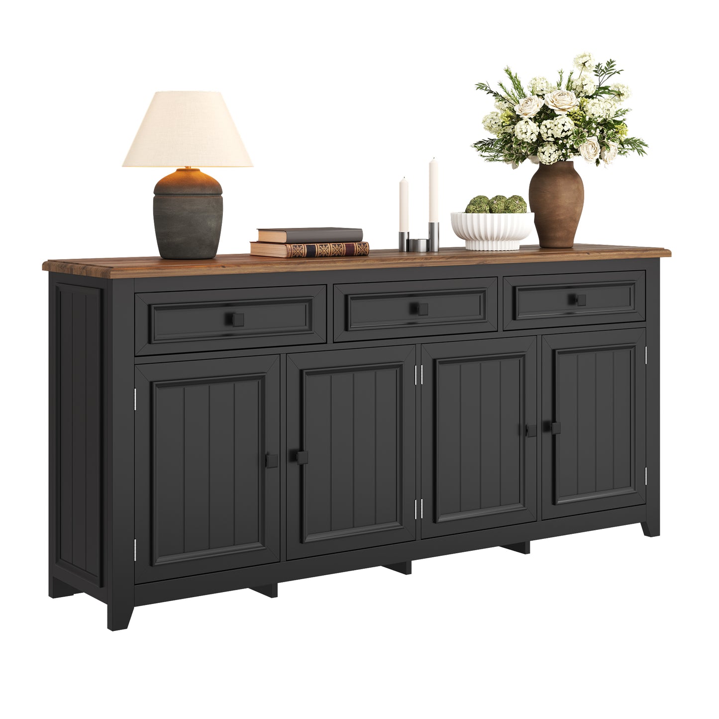 Gigab2b original image - Modern and simple Anrichte Moderne Sideboard Schrank Anrichte Stauraum Buffet Wohnzimmer Set,160L x 35B x 76H(cm)