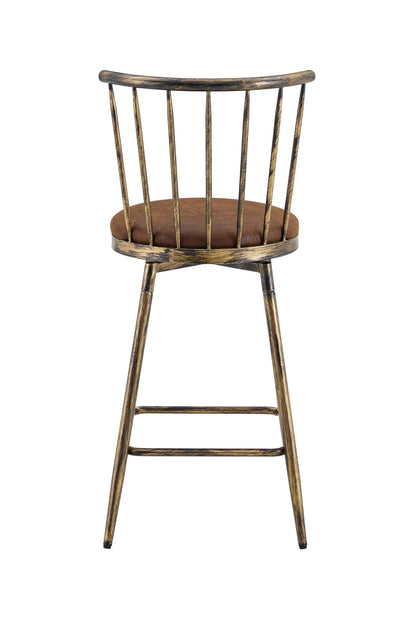 Moderner Metall-Barhocker im Windsor-Stil mit gepolstertem Sitz für Kücheninseln, Bars, Restaurants; Barhocker im Industrial-Stil in Barhöhe; Vintage- und Minimalismus-Stil