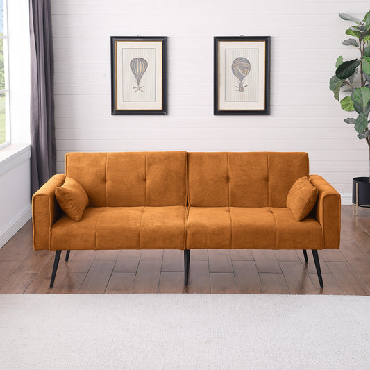 Best Choice Products Upholstered Futon Sofa Bed,Comfy Modular Foldable Sleeper Sofa 68″Fabric Couch Sleeper for Home,Dorm, Bonus Room, Compact Spaces.