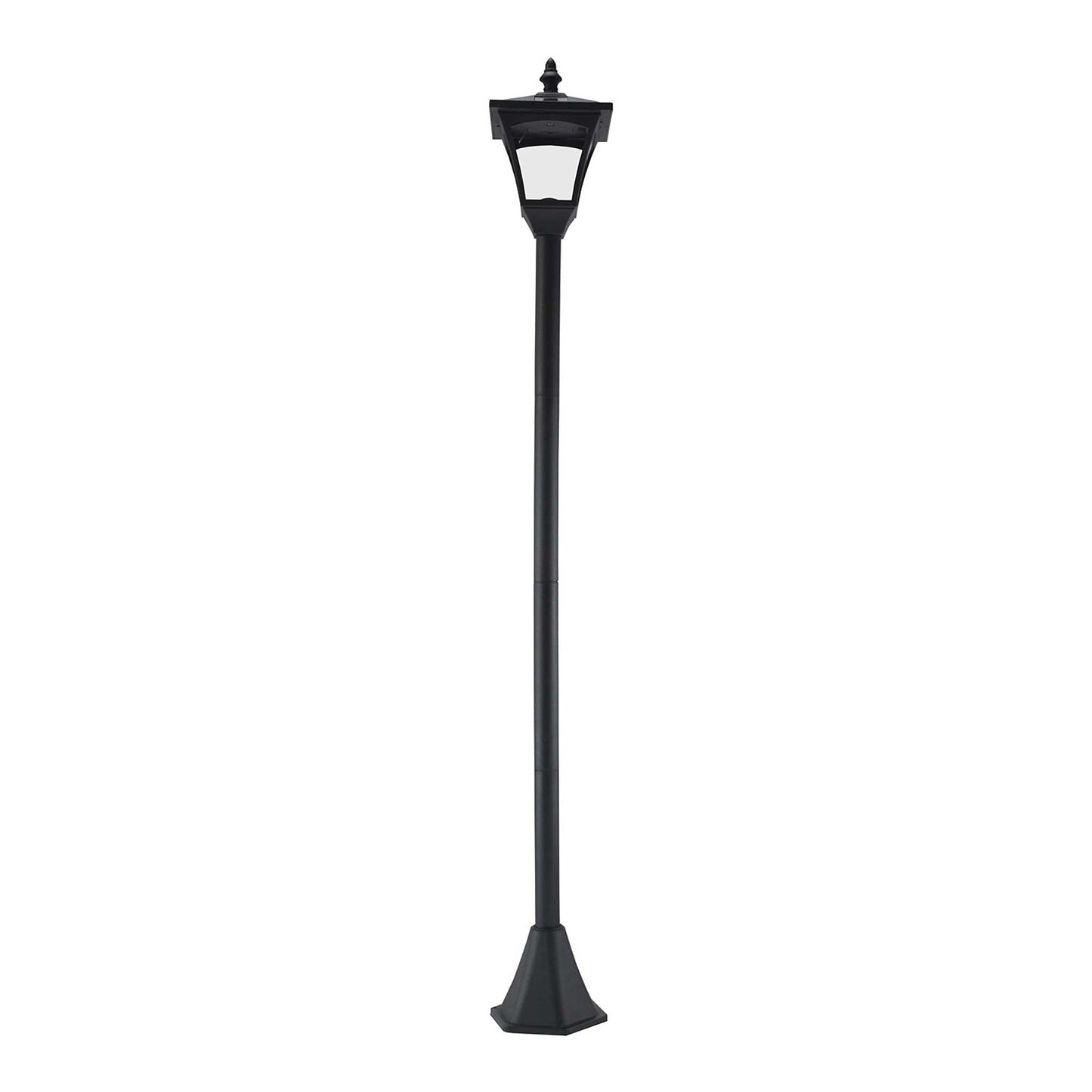 Gigab2b original image - Solar Laterne Gartenlaterne Wegleuchte mit LED 10 Lumen Schwarz 15 x 15 x 120cm