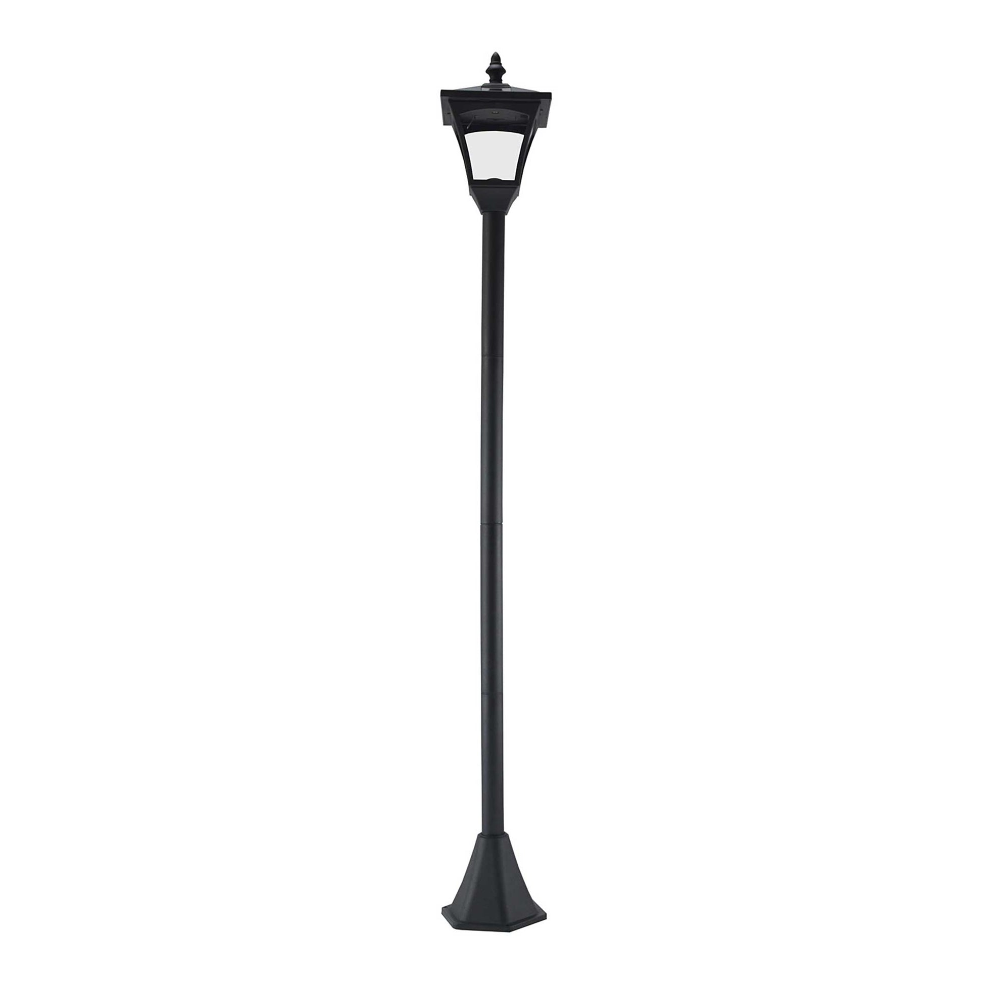 Gigab2b original image - Solar Laterne Gartenlaterne Wegleuchte mit LED 10 Lumen Schwarz 15 x 15 x 120cm