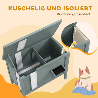 Outdoor Weatherproof Cat House for Cats