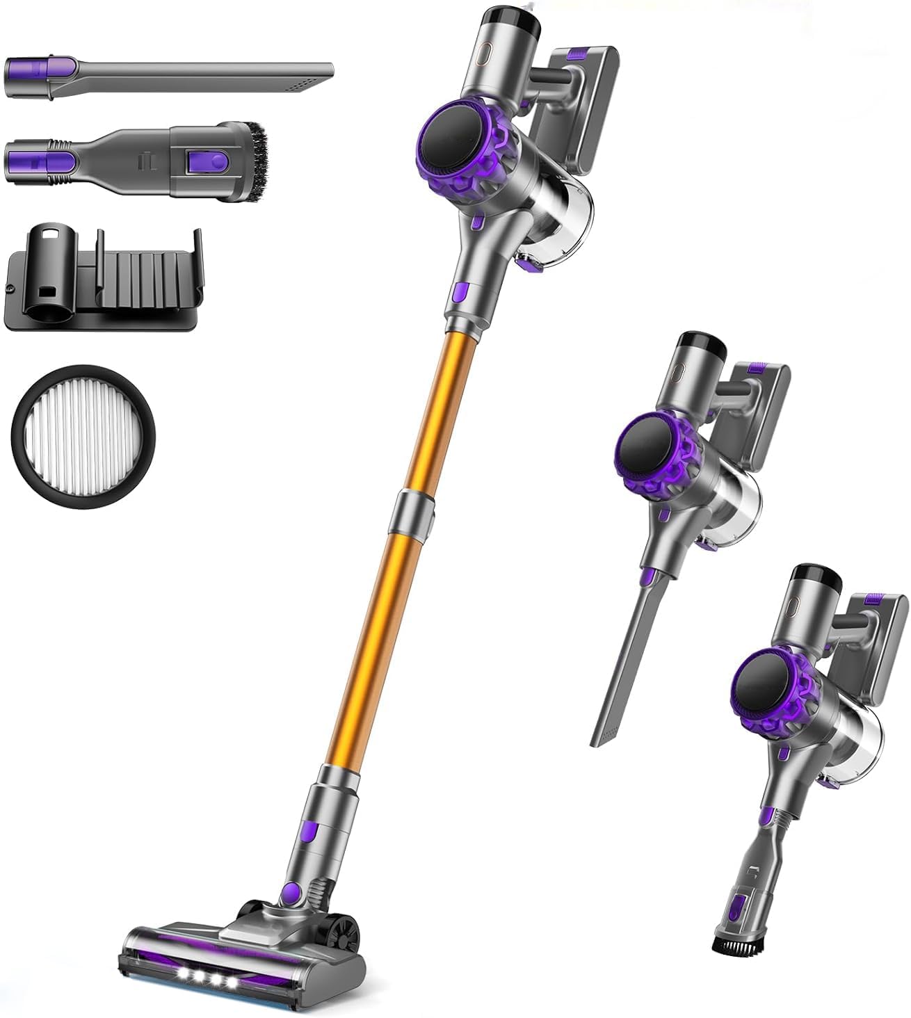 Gigab2b original image - S3P Purple-gold Cordless Broom Vacuum Cleaner