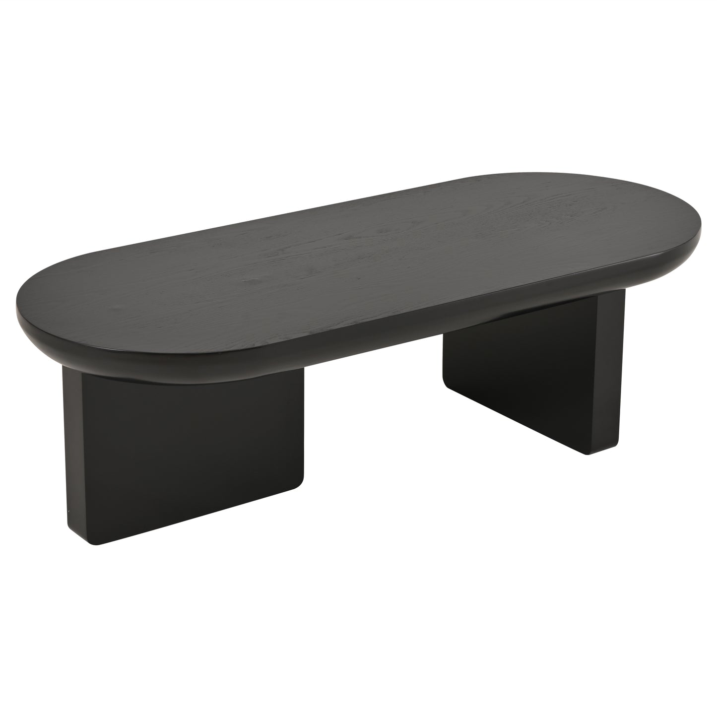 N625P300081S) 119.7*49.8*35.5 cm schwarzer moderner minimalistischer Couchtisch,Wohnzimmertisch mit Sprühfarbe besprühen, Ovaler Tisch, Sofatisch, Beistelltisch,Kaffeetisch,Freizeittisch aus MDF