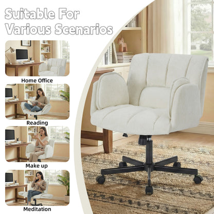 Ergonomic Swivel Office Chair with Casters for Home Office