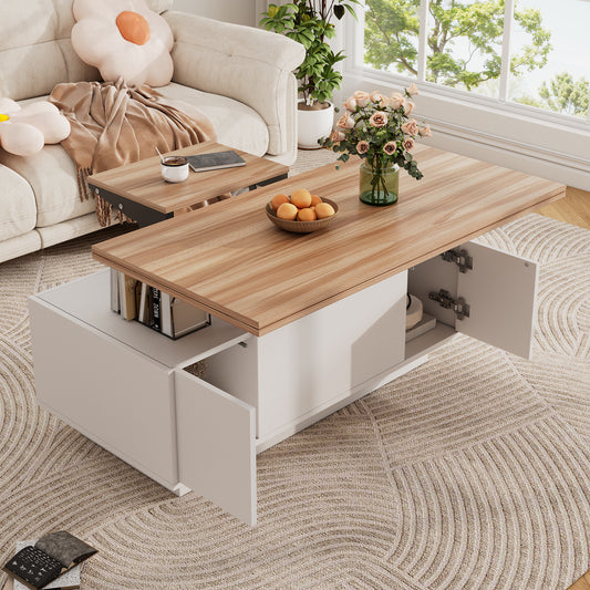 Gigab2b original image - Moderner Couchtisch mit Doppel-Hebemechanismus, verstecktem Stauraum – Belastbar bis 50 kg
