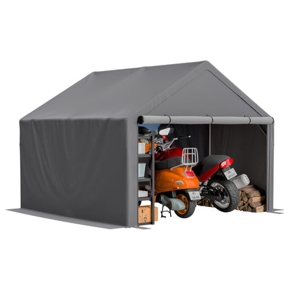 Complete Outdoor Storage Solution: Bicycle Shed, Tent, and Garden Tools