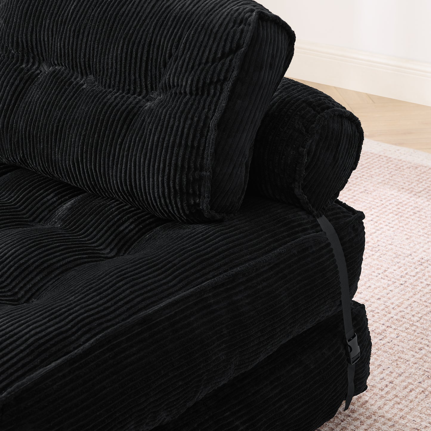 Foldable 2-in-1 Floor Sofa with Adjustable Backrest