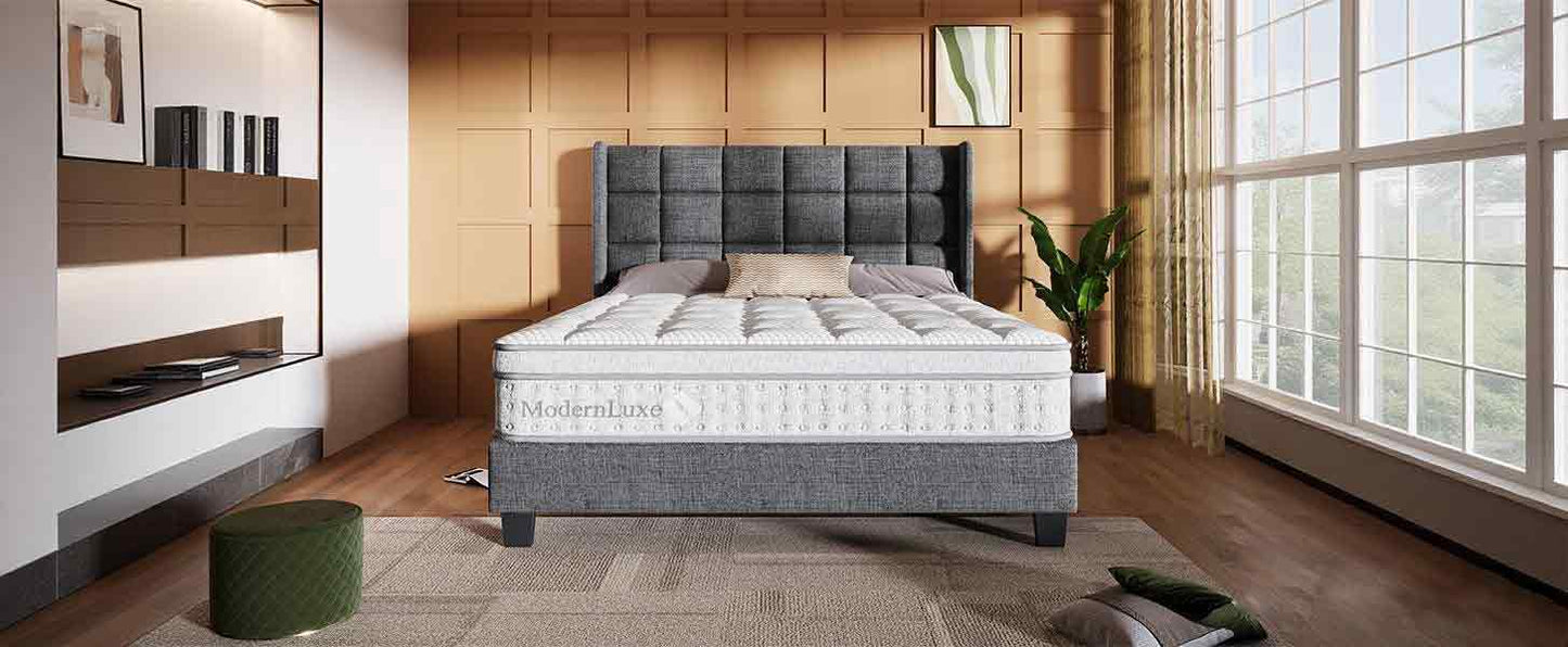 7-Zonen Taschenfederkernmatratze 140x200 cm H3, 25cm Hohe Kaltschaum Hybrid-Matratze, Ergonomische Körperanpassung & Atmungsaktiv, OEKO-TEX Zertifiziert, Komfort-Doppelbett Matratze