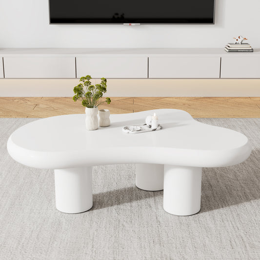 Gigab2b original image - Unregelmäßiger Couchtisch in Wolkenform, 97cm Länge, 67cm Breite, 32cm Höhe, MDF mit Filzunterlagen, lackierte Oberfläche,Kreativer Couchtisch