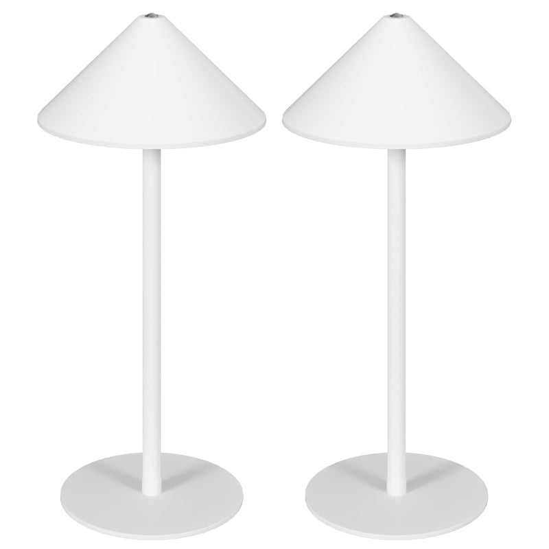 Gigab2b original image - Tischlampe 2er Set Tischleuchte mit 3 Lichtfarben, Aufladbare USB A+C Nachttischlampe mit Touch-Schalter für Wohnzimmer, Schlafzimmer Metall, Weiß