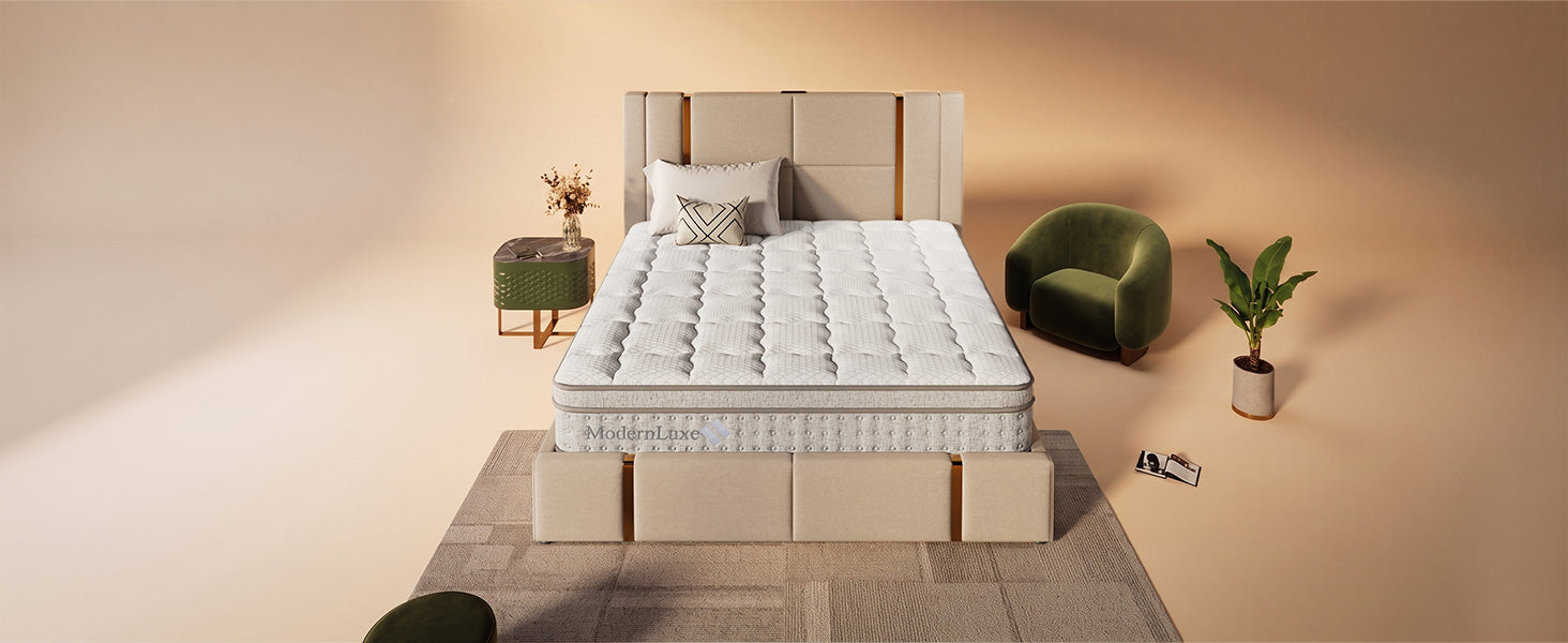 7-Zonen Taschenfederkernmatratze 140x200 cm H3, 25cm Hohe Kaltschaum Hybrid-Matratze, Ergonomische Körperanpassung & Atmungsaktiv, OEKO-TEX Zertifiziert, Komfort-Doppelbett Matratze