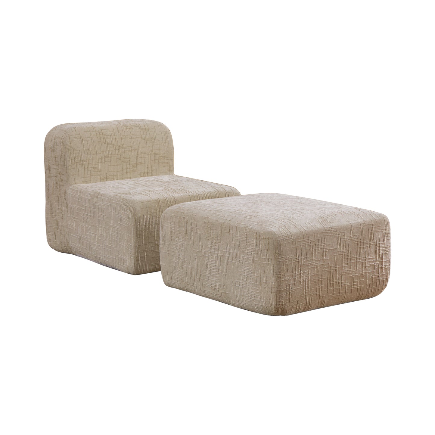 Modulares Kompressionssofa aus Chenille-Stoff, gefüllt mit 30D hochelastischem Schaumstoff. Leicht zu bewegen und mit rutschfestem Boden, ideal für Wohnzimmer und andere Räume-Light Khaki