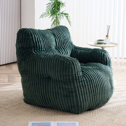 010-Soft gepolsterter Schaumstoff-Sitzsack mit Cord-Bezug, Grün