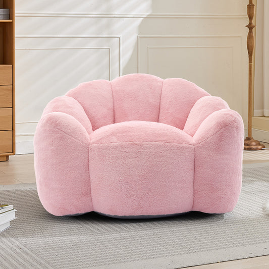 Gigab2b original image - Lotus-förmiges Kompaktsofa, Sitzsitz für Erwachsene, mit Kurzflor-Griffzug. Ohne Montage sofort einsetzbar und leicht zu bewegen, geeignet für Wohnzimmer, Schlafzimmer und andere Umgebungen. Ros