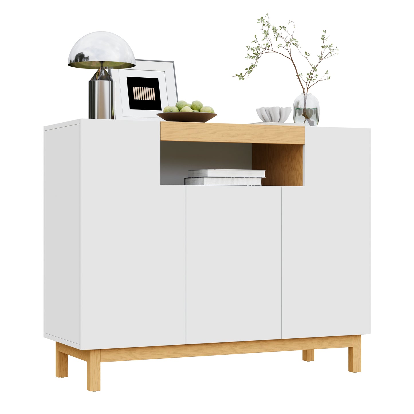 Gigab2b original image - Sideboard,Drei Türen,Geeignet für Wohn- und Esszimmer ,Multifunktionales Aufbewahrungsmöbel.