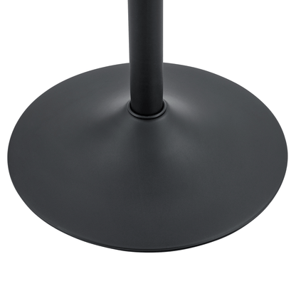 Barhocker höhenverstellbar 62-83cm, 360° drehbarer Barstuhl mit Rückenlehne & Fußstütze, Ergonomischer Küchenhocker aus Kunstleder, belastbar bis 136kg, Schwarz
